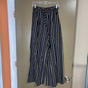 NWT Anthropologie Striped Linen Wide Leg Pants - Size S